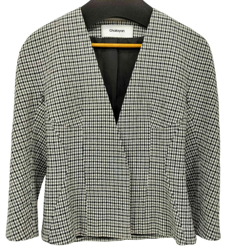 Chalayan ギンガムチェック リネン混 テーラードジャケット レディース JPN:40