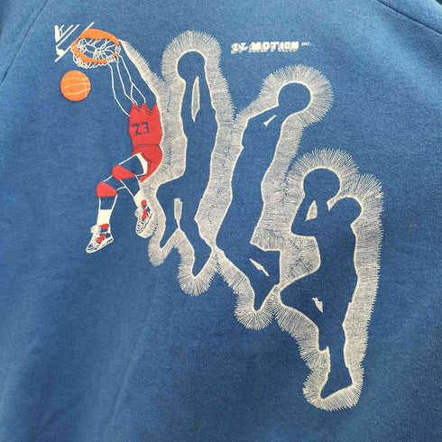 フルーツオブザルーム FRUIT OF THE LOOM 90S USA製 HOOPIN ダンク バスケットボール 発砲プリント ラグランスリーブ スウェット メンズ import:XL