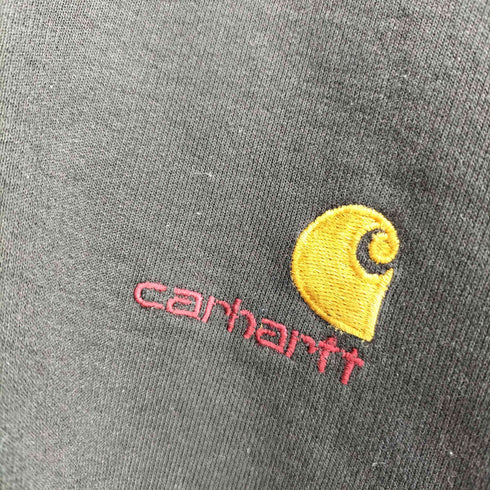 カーハート Carhartt 80-90s Double Face Sweat ダブルフェイス ロゴ刺繍 サーマルライナー クルーネック 長袖 スウエット メンズ
