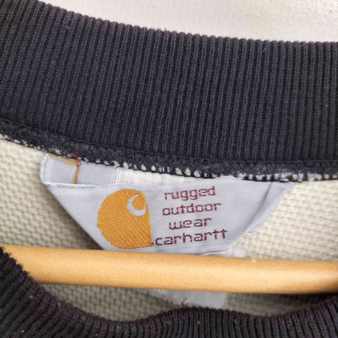 カーハート Carhartt 80-90s Double Face Sweat ダブルフェイス ロゴ刺繍 サーマルライナー クルーネック 長袖 スウエット メンズ