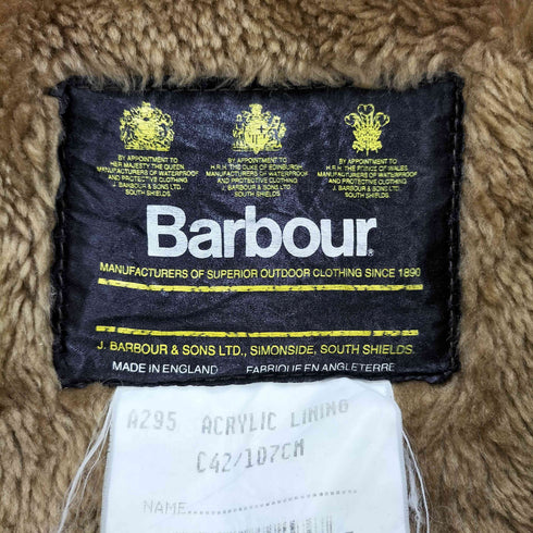 バブアー Barbour 90S 英国製 3ワラント ファーベスト ライナー メンズ C42/107CM