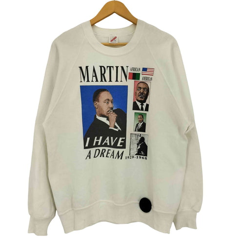 ジャージーズ JERZEES 80S USA製 I HAVE A DREAM ラグランスリーブ スウェット メンズ import:XL