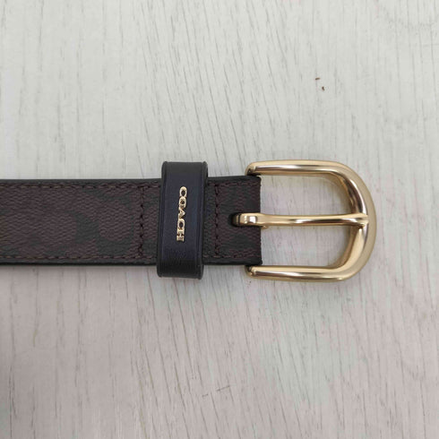コーチ COACH シグネチャー柄 クラシック レザー ベルト メンズ L
