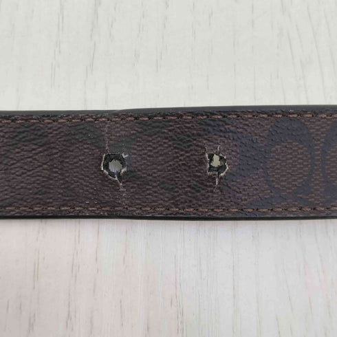 コーチ COACH シグネチャー柄 クラシック レザー ベルト メンズ L