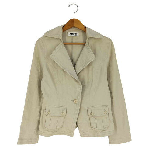 エムエムシックスメゾンマルタンマルジェラ MM6 Maison Martin Margiela イタリア製 ストレッチ ビッグカラー ジャケット レディース import:M