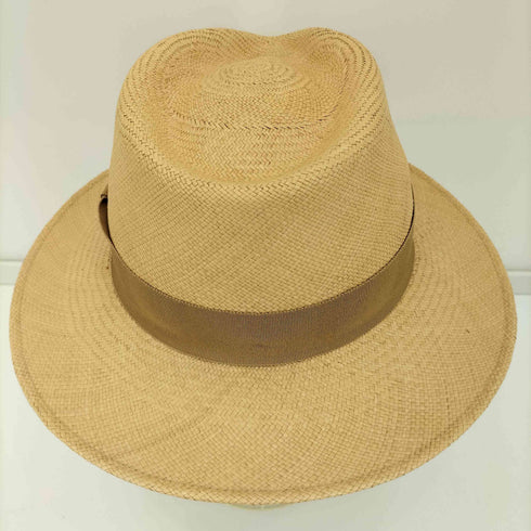 GENUINE PANAMAHAT エクアドル製 HANDWOVEN PANAMAHAT 麦わら パナマハット メンズ M 57-58