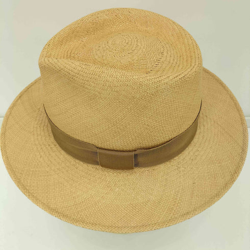 GENUINE PANAMAHAT エクアドル製 HANDWOVEN PANAMAHAT 麦わら パナマハット メンズ M 57-58