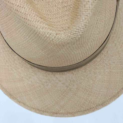 GENUINE PANAMAHAT エクアドル製 HANDWOVEN PANAMAHAT 麦わら パナマハット メンズ M 57-58