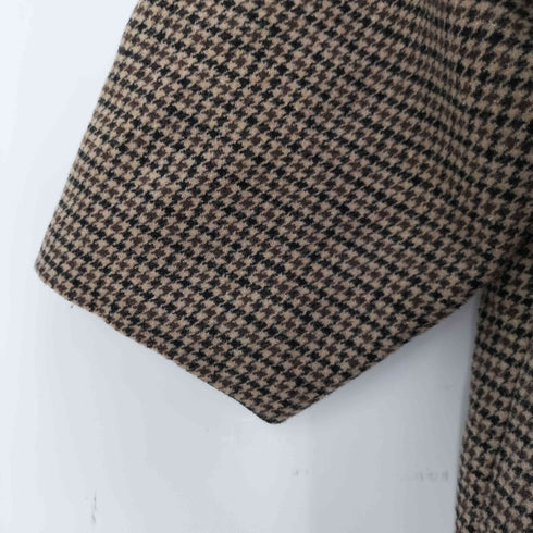 eaphi NO COLLAR WOOL CHECK COAT レディース