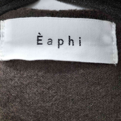 eaphi NO COLLAR WOOL CHECK COAT レディース