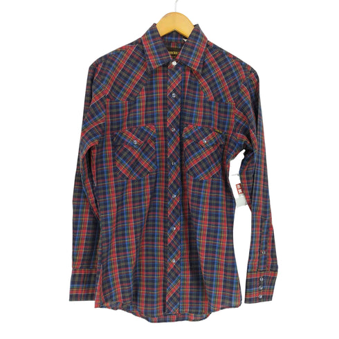 シアーズローバックス SEARS ROEBUCKS 70~80S チェック柄ウエスタンシャツ メンズ 14-14 1/2