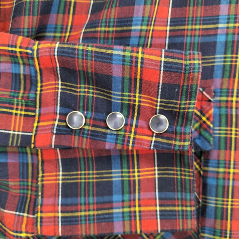 シアーズローバックス SEARS ROEBUCKS 70~80S チェック柄ウエスタンシャツ メンズ 14-14 1/2