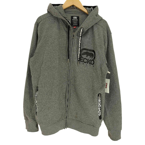 エコーアンリミテッド ECKO UNLTD ロゴプリント ドローコード ジップアップ パーカー メンズ import:M
