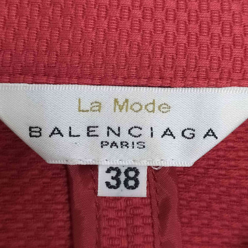 バレンシアガ BALENCIAGA La Mode ラウンドカラー 丸襟 比翼 シャツジャケット レディース 38