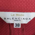 バレンシアガ BALENCIAGA La Mode ラウンドカラー 丸襟 比翼 シャツジャケット レディース 38