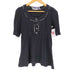 バーバリーブラックレーベル BURBERRY BLACK LABEL チェックパイピングウエストマークハーフボタンブラウス レディース 38