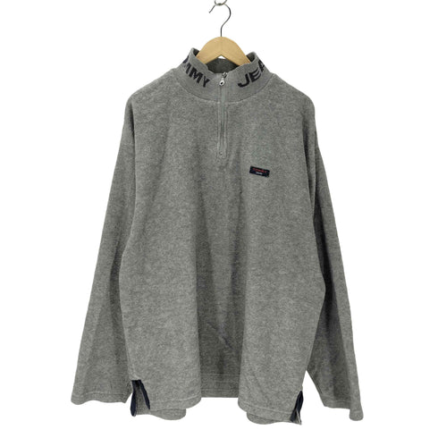 トミージーンズ tommy jeans ハーフジップフリースプルオーバー メンズ import:XXL