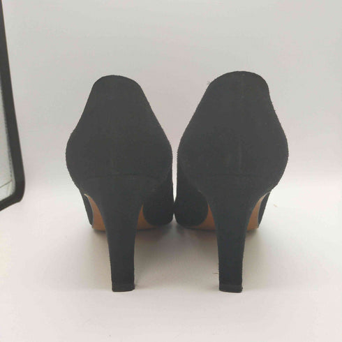 イヴサンローラン Yves Saint Laurent イタリア製 フラワー デザイン スウェード ヒール パンプス レディース EUR:36