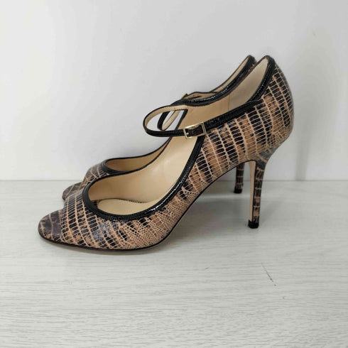 ジミーチュウ JIMMY CHOO パイソン柄 オープントゥ―パンプス レディース EUR:38