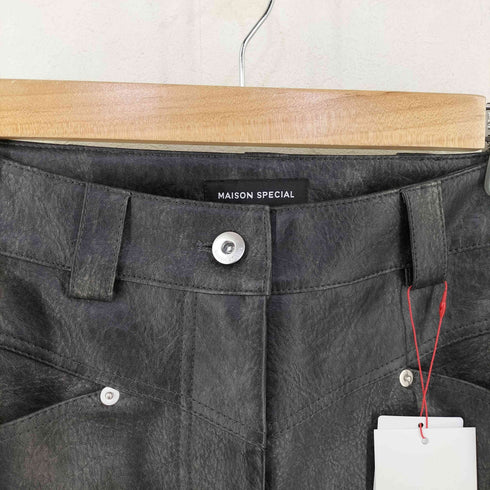 メゾンスペシャル MAISON SPECIAL Cocoon Wide Silhouette Vegan Leather Pants メンズ FR:36-38