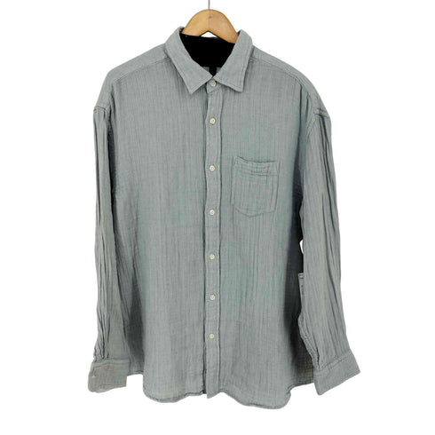 バナナリパブリック BANANA REPUBLIC OVER SIZED FIT ヘリンボーン織 ガーゼシャツ メンズ import:L