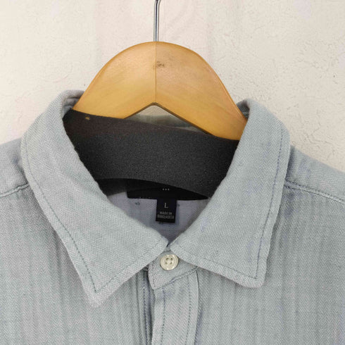 バナナリパブリック BANANA REPUBLIC OVER SIZED FIT ヘリンボーン織 ガーゼシャツ メンズ import:L