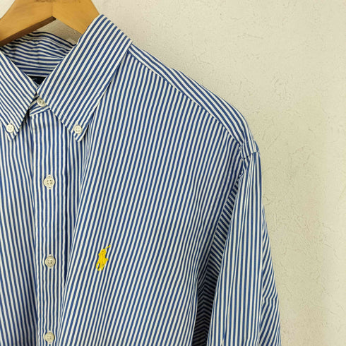 ラルフローレン RALPH LAUREN CLASSIC FIT ストライプシャツ ポニー刺繍 メンズ import:L