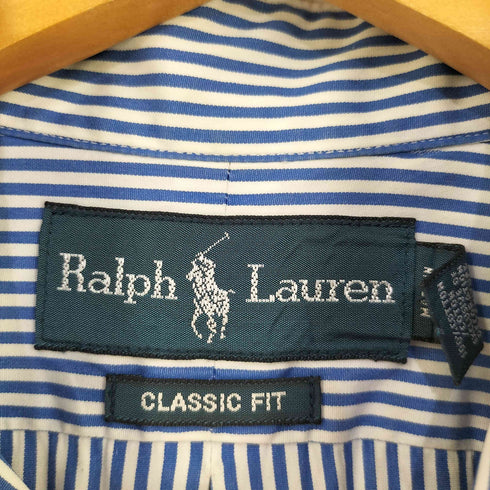 ラルフローレン RALPH LAUREN CLASSIC FIT ストライプシャツ ポニー刺繍 メンズ import:L