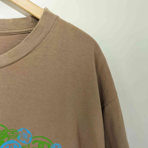 ステューシー Stussy 90S USA製 ハイビスカス SSリンクロゴ プリント S/S Tシャツ メンズ import:L