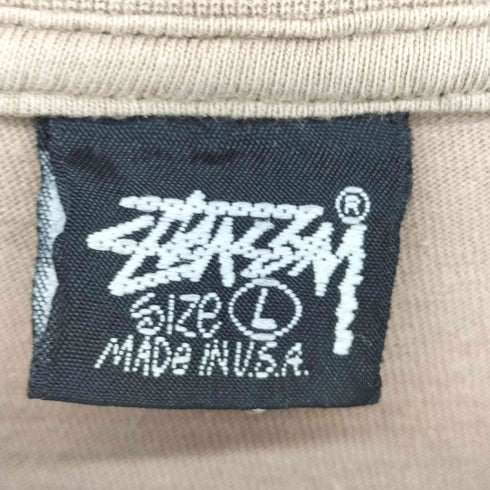 ステューシー Stussy 90S USA製 ハイビスカス SSリンクロゴ プリント S/S Tシャツ メンズ import:L