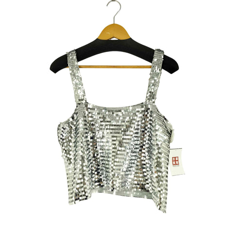 ザラ ZARA スパンコールタンクトップ レディース import:L