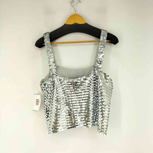 ザラ ZARA スパンコールタンクトップ レディース import:L