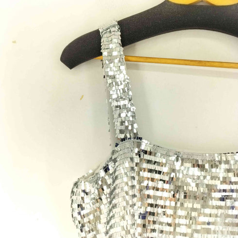 ザラ ZARA スパンコールタンクトップ レディース import:L