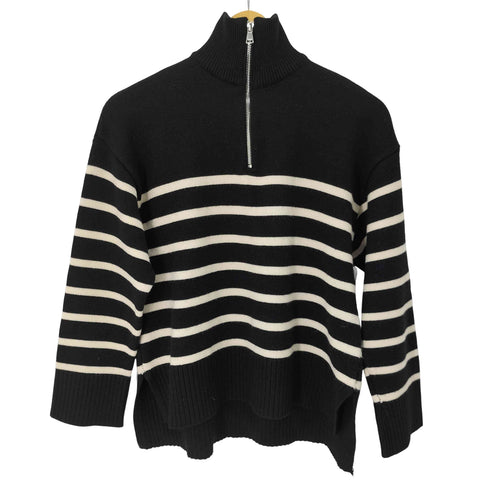ザラ ZARA ZIP STRIPE SWEATER レディース import:S
