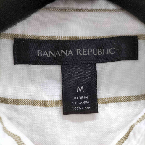 バナナリパブリック BANANA REPUBLIC ボーダー柄L/S ビックシャツ レディース import:M