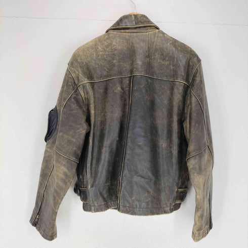 MODA ITALIANA カウレザージップブルゾン メンズ L