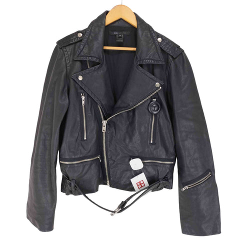 マークジェイコブス MARC JACOBS カウレザーダブルライダースジャケット メンズ S