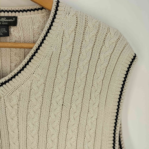 エディーバウアー Eddie Bauer コットン ケーブルニットベスト メンズ import:XL