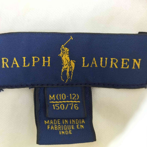 ラルフローレン RALPH LAUREN インド製 ポニー刺繍 ショートスリーブ ボタンダウンシャツ レディース import:M