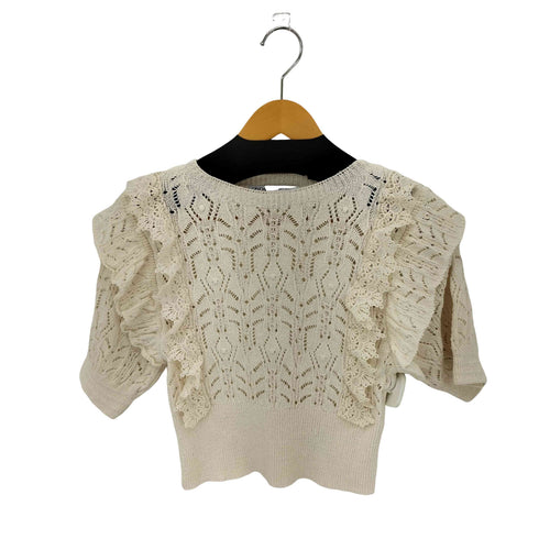 ザラ ZARA クロシェ編み ニットトップス レディース import:S