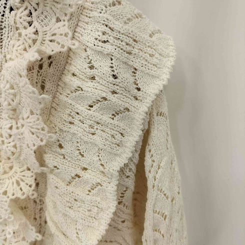 ザラ ZARA クロシェ編み ニットトップス レディース import:S