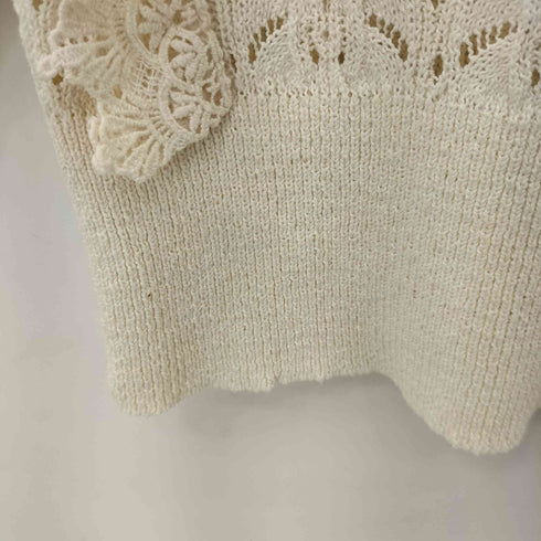 ザラ ZARA クロシェ編み ニットトップス レディース import:S