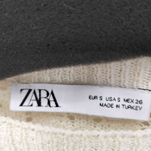 ザラ ZARA クロシェ編み ニットトップス レディース import:S