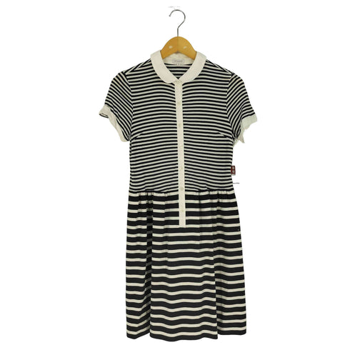 マッキントッシュフィロソフィー MACKINTOSH PHILOSOPHY ボーダー ポロ ギャザー ワンピース レディース 38