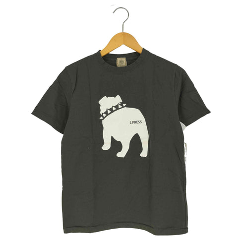 ジェイプレス J.PRESS 犬 ブルドッグ アニマル プリント Tシャツ メンズ import:M