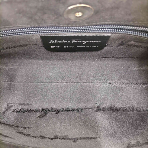サルヴァトーレフェラガモ Salvatore Ferragamo イタリア製 ステッチデザイン スエード ワンハンドルバッグ Y2K レディース