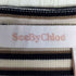 シーバイクロエ SEE BY CHLOE ボーダーフリルスリーブ Vネック ワンピース レディース import:S