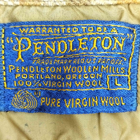 ペンドルトン PENDLETON オープンカラー チェック ウールシャツ メンズ import:L