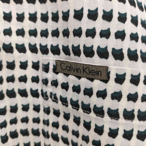 カルバンクラインジーンズ Calvin Klein Jeans 総柄 ボタンダウンシャツ レディース import:M