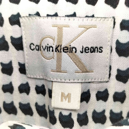 カルバンクラインジーンズ Calvin Klein Jeans 総柄 ボタンダウンシャツ レディース import:M